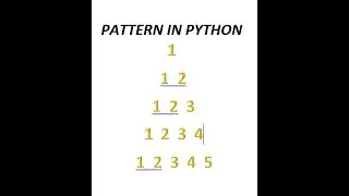 space between numbers python pattern