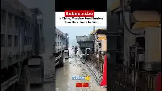 This is How China Builds Massive Road Barriers in Just Hours! 🇨🇳⚡