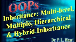 OOPs Lec 14 Inheritance: Multi-level, Multiple, Hierarchical & Hybrid Inheritance