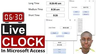 How To Create Live Clock In Microsoft Access (Full Tutorials)