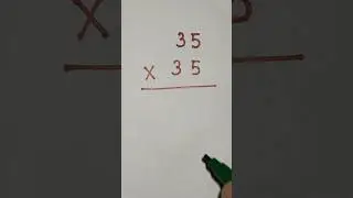 35 &times; 35 Multiplication tricks 🔥 #mathematics #viral #viralshort  #maths #trending