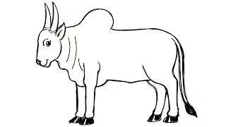 OX cow Drawing easy method / Pongal Festival Kolam