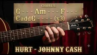 Hurt - Johnny Cash - EASY Guitar Lesson With Tabs and Chord Charts