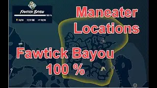 Maneater: Fawtick Bayou | All Collectible Locations | Chests, Landmarks, Numberplates