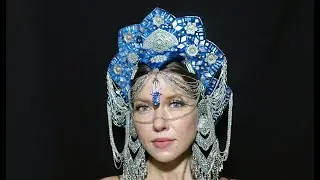 Tribal crown Frozen Flower, for tribal fusion dancers