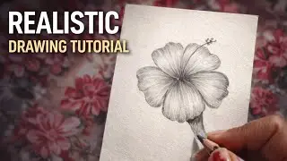 How to Sketch a Hibiscus Flower 🌺 (gudhal flower)#art #flowers #video  #trending