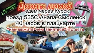 #влог#поезд 535С Анапа-Смоленск *едем через Курск *40 часов в пути*как выжить *чем заняться*что есть