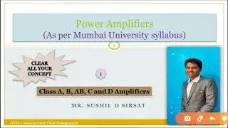 Power Amplifiers part 1 as per #Mumbai University syllabus #EDC-II