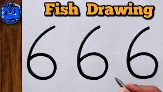 🐟 How to Draw Fish Using Number 66 | Unique Number Art Idea