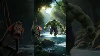 &ldquo;Bandar Aur Hulk Ne Hiran Ke Bacche Ko Bachaya |Jungle Adventure&rdquo; #cartoon #viral #shorts #animation