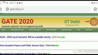 Gate 2020 result declared check now #gate2020result
