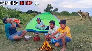 Indian Village Camping ⛺ | Top Mountain 🏔️ Group Camping FUN with friends 🌴 | Chatpati Making 