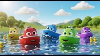 Five Little Toy Boats Float Float Float | Water Safety & Counting Song for Kids