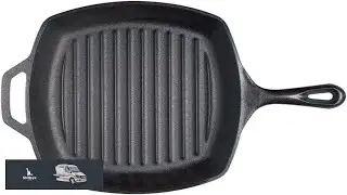 Lodge Cast Iron Grill Pan Square 10.5 Inch