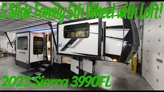 RV Tour 2023 Sierra 3990FL Front Living Room 5th Wheel with a Loft by Forestriver @ Couchs RV Nation