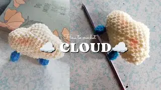 Crochet Cloud | How to crochet a cute cloud with raindrops | only alternative