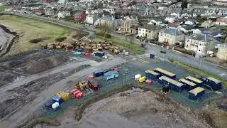Ardrossan Harbour Old Shell Site Feb 2024