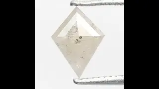 0.62 CT Kite Cut Misty White Salt and Pepper Diamond: Proposal Ring Stone