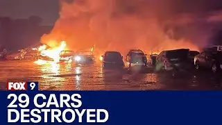Dramatic photos show blaze that destroyed 29 cars in St. Paul