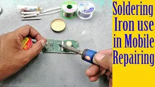 How to use Soldering iron & flux in mobile phone repairing techniques & tips Urdu Hindi Tutorial#2