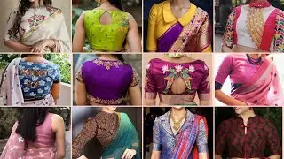 Latest high neck blouse designs | Trendy collar neck blouse designs | Boat neck blouse designs