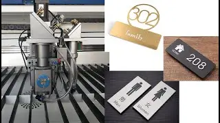 Metal co2 laser cutting machine for doorplate nameplate advertising industry