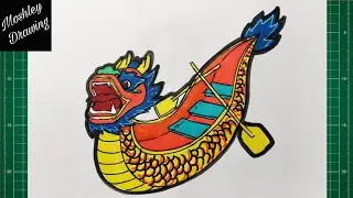 How to Draw a Chinese Dragon Boat