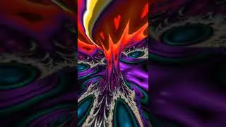 Crimson Violet Fractal Mandala Toroid Animation