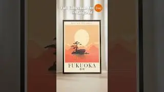 Artistic Japanese Style Posters for Sale! Explore our Etsy Shop 🎴🎨 #shorts