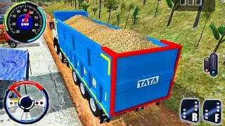 💥 Drive Heavy Dumper Truck With Fully Loaded With Sand In Game 🚧🔥 #dumper #gamingvideos #bussid