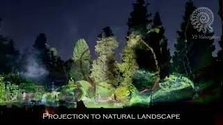 Projection to natural landscape