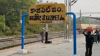 Kazipet Junction railway station 12723/Telangana Express Arriving Departing, Indian Railways 4k HD