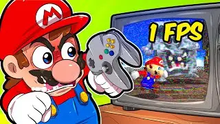 SUPER MARIO 64, MAS RODANDO A 1 FPS! (DESAFIO)