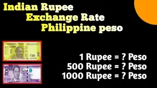 Indian rupee exchange rate philippine peso today | currency rate indian rupee to philippine peso
