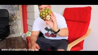 Wie baue ich einen Shisha Naturkopf / Fruchtkopf selber bauen / machen - ANANAS IM TEST! LECKER