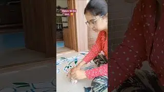 easy oil paint rangoli design 🙀🖌️🎨 || floor painting ideas 💡 || #oilpainting✨ #diwalispecial🌼 #diy🥰