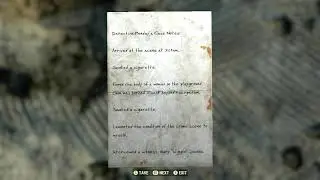 &ldquo;Crime Scene Notes&rdquo; - Fallout 76 Note (Quest)