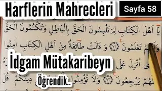 75. Kur'an-ı Kerim yeni öğrenenler / Harflerin Mahrecleri / İdgam Mütekaribeyn