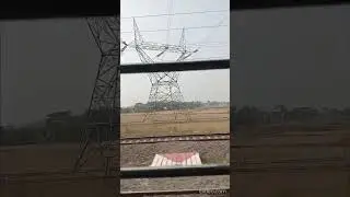 TRAIN IS CROSSING kamarkundu Station connection Howrah  Bardhaman chord & Bishnupur Tarakeswar  line