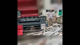 Scaffold steel pipe straightening, derusting and painting machine