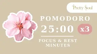 Pomodoro Timer 25/5 (2hrs) | Lofi Focus Music for Study & Work | Stay Productive 💗🎧