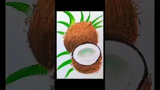 Coconut Drawing #shorts #drawing #coconut #ytshorts #how