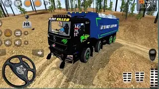 BHARAT BENZ TRUCK DRIVING 12 WHEELER TIPPER TRUCK DRIVING BLACK TRUCK GAME BUS SIMULATOR INDONESIA 