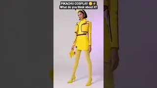 Pikachu Cosplay Fashion Look ⚡💛 #shorts