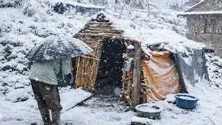 This IS Himalayan Village Life During the Heavy Snowfall| Rural Documentary Video with  Rural Nature