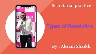 Types of Resolutions in a company / ordinary and special resolution - Explaination in Hindi