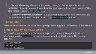 How to Fix Error 127 When Loading DLL Functions in C+ +