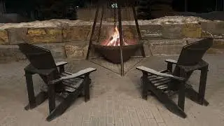 The fire burns in the Kananaskis air