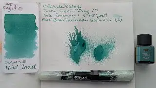 #30inks30days June 2025, Day 19 - Diamine Mint Twist
