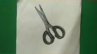 How to draw realistic drawing of scissors